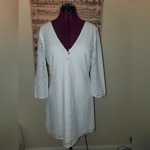 Lilly Pulitzer Lamora White Lace Dress Size L